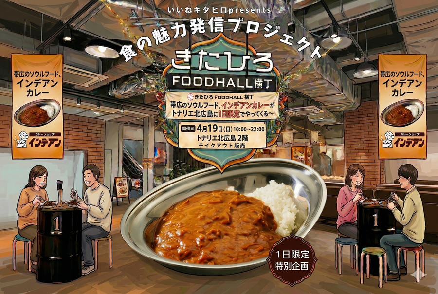 4/19(日)限定！インデアンのカレーが北広島で買えます
